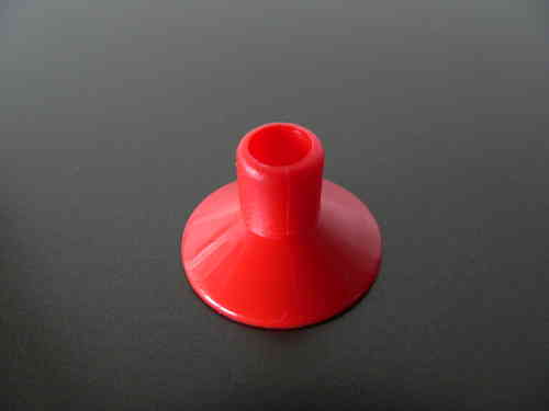Saugnapf 30mm mit Vertikalbohrung 8mm (rot)